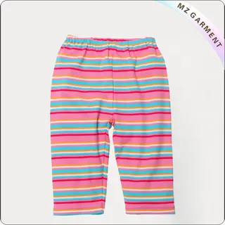 Hot Pink Pull-On Multi-Stripe Pants
